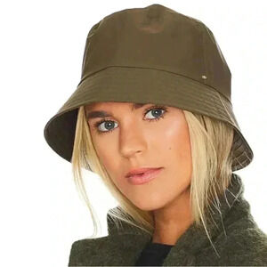 NWT Anine Bing Demi Bucket Hat Dark Olive Green XS/S